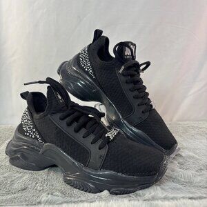 Juicy By Juicy Couture Abalone Sneakers Womens Size 6 Black Rhinestone Shoes